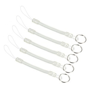 Unique Bargains Plastic Detachable Spiral Spring Coil Strap Keyring Lanyards - 1 of 4