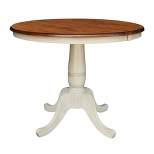 36" Round Dining Table with 12" Leaf - International Concepts