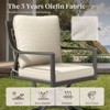 Buenhomino Patio Swivel Chairs Set of 2, Outdoor Dining Chairs High Back with Olefin Cushion, Metal Rocking Frame for Backyard Lawn Garden, Black - 4 of 4