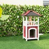 Costway Outdoor Cat House 2-Story Wooden Cat Shelter with Asphalt Roof Removable Floor - 4 of 4