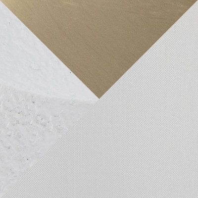 Set of 2 White Polyresin Table Lamps with Brass Accents