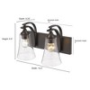 Millennium Lighting Natalie 2 - Light Vanity in  Rubbed Bronze - 4 of 4