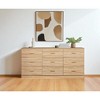 Mshliw Modern 9 Drawer Dresser for Bedroom with Golden Handles, Wide Chest of Drawers for Clothes Storage, Sturdy Engineered Wood Cabinet - 2 of 4