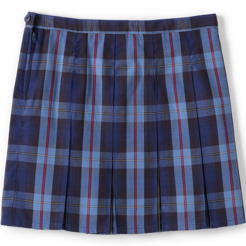 Lands' End School Uniform Kids Plaid Box Pleat Skirt Top of the Knee, 2 of 4
