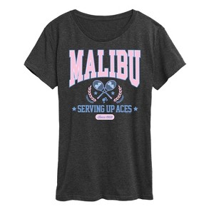 Women's - Barbie - Malibu Varsity Short Sleeve Graphic T-Shirt - 1 of 4