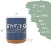 Elanze Designs Welcome to the Kitchen Ceramic Cork Bottom Navy Blue Large Capacity Utensil Holder Crock for Countertop Storage, Stylish & Durable for - 2 of 4