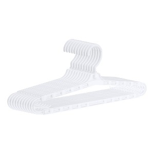 REGALWOVEN Non-Slip Plastic Adjustable Durable Clothes Hangers 10Pcs - 1 of 4