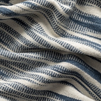 Reba Blue Stripe Handmade Wool-Blend 5' x 8' Area Rug