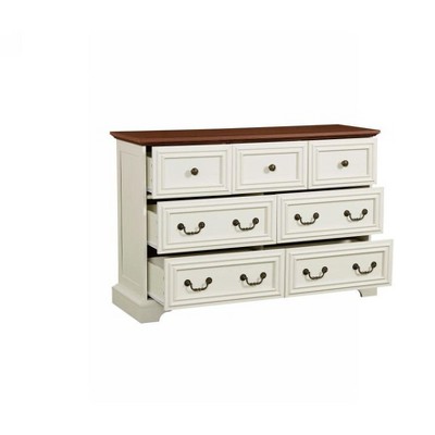 NicBex Farmhouse 7 Drawers Dresser for Bedroom, Chest of Drawers with Roman Column-Style Handle