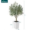 DR.Planzen 5-8FT Adjustable Artificial Olive Tree - UV Resistant Fake Plant in 15.7-22.7" Tall Planter (B/W/Coffee) for Indoor/Outdoor - 2 of 4