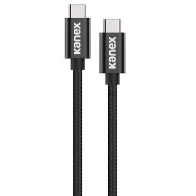 Kanex DuraBraid USB-C to USB-C Nylon Braided Charging Cable 6 Feet - Black
