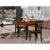 HomeStock 3-Piece Black and Cherry Finish Solid Wood Top Dining Table Set - 2 of 4