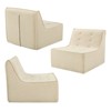32.3" Single Bean Bag Chair, Comfy Fireside Chair with Foam Filler, Floor Sofa Chair, Lounge Accent Chair for Living Room Bedroom Apartment - 2 of 4