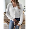 Womens Sweater Cardigan V Neck Long Sleeve Button Up Knit Sweater Coat - 3 of 4
