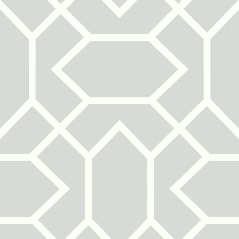 RoomMates Modern Geometric Peel and Stick Wallpaper Light Gray, 1 of 6