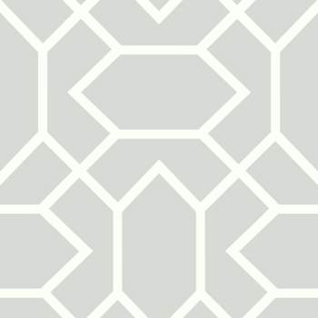RoomMates Modern Geometric Peel and Stick Wallpaper Light Gray