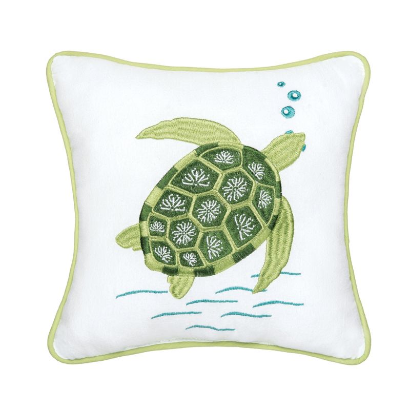 C&F Home Green Turtle Pillow, 1 of 4