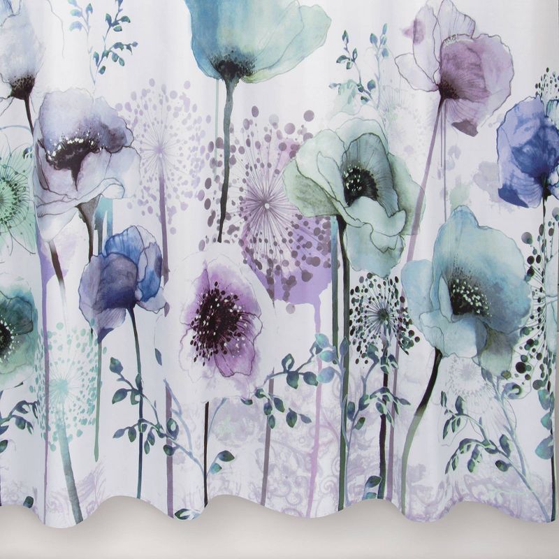 Blue Poppies Shower Curtain - Allure Home Creations, 5 of 7