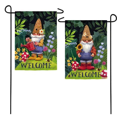 Evergreen Flag  Garden Gnomes Garden Suede Flag