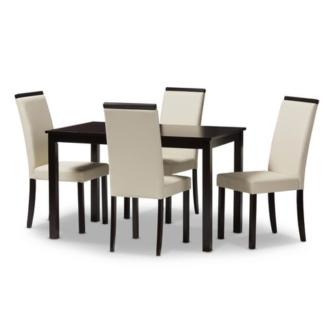 cream colored dining room furniture