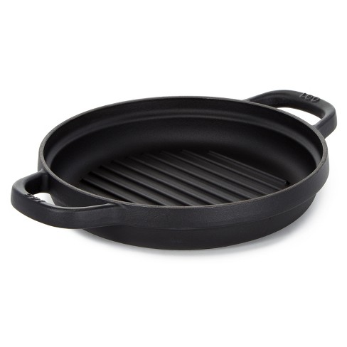 Cast Iron Grill Pan 12.6 inch Pre-Seasoned Cast Iron Griddle Pan