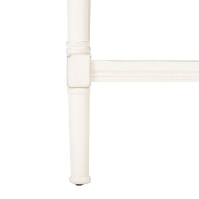Colonial Charm 20" Distressed White Pine & Metal Accent Table
