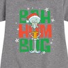 Girls' - SpongeBob SquarePants - Squidward Bah Humbug Graphic Short Sleeve Fleece Dress - 2 of 4