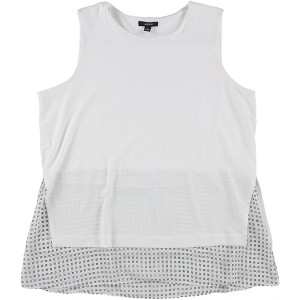 Alfani Womens Geo-Print Overlay Tank Top - 1 of 1