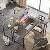 Bestier Reversible L Shaped Computer Desks, Work Desk with Adjustable Shelves - 2 of 4