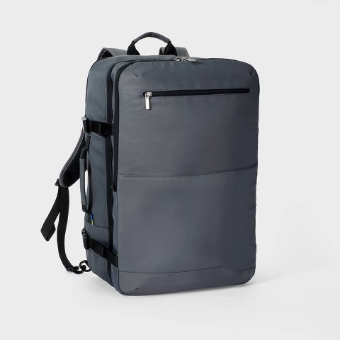 Рюкзаки Open Story 45L Travel 22.25" Backpack Gray - Open Story™: Softside, Fits 17" Laptop, Recycled Polyester