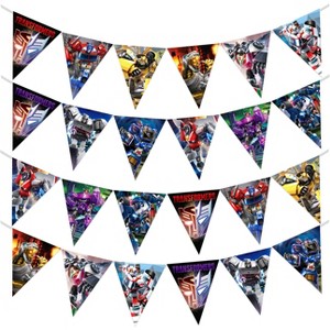 Treasures Gifted Transformers Pennant Banner & Transformers Party Supplies - 2 Pack - 1 of 4