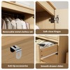 Whizmax 69.5" Wooden Wardrobe w/ 3 Drawers & Hanging Rod - 2-Door Rattan Storage Cabinet for Bedroom - 4 of 4