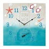Taylor® Precision Products 14-In. x 14-In. Summertime Poly Resin Clock and Thermometer in Multicolored - 3 of 4