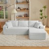 Dolonm 103" L-shaped Modular Cloud Sofa,Compressed Boneless with Deep Seats,No Assembly, for Living Rooms Bedrooms - 4 of 4