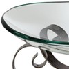 Kensington Hill Iron Scroll Stand with Oval Glass Bowl - 3 of 4
