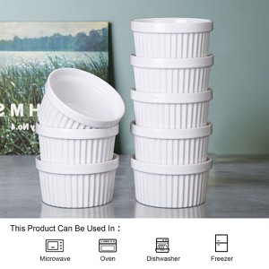 8-Piece Ceramic Ramekins Set - Oven Safe for Baking, Creme Brulee & Souffle | Versatile Dessert Bowls for Pudding, Dipping Sauces - 1 of 4