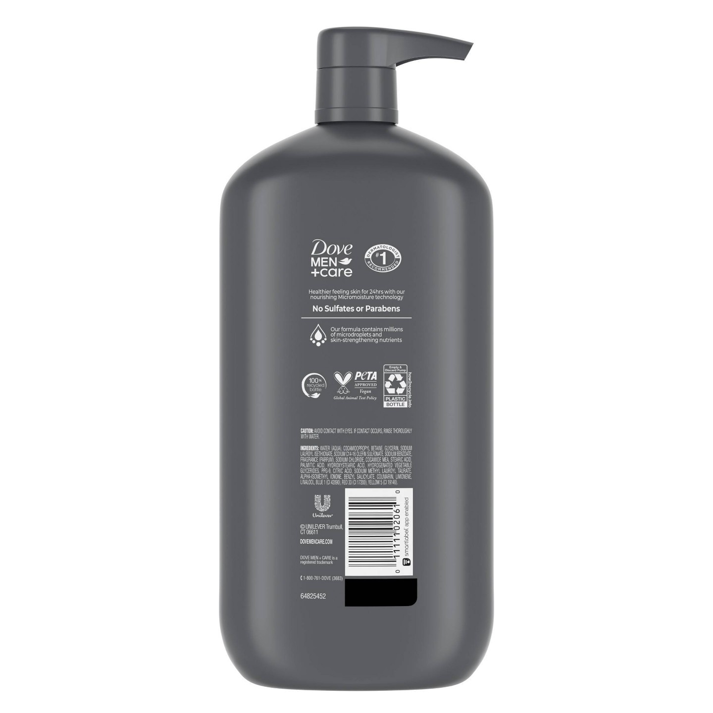 Гель для душа и умывания с дозатором Dove Men+Care Clean Comfort, без сульфатов, 30 fl oz — фото 2