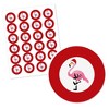 Big Dot of Happiness Flamingle Bells - Tropical Flamingo Christmas Party Circle Sticker Labels - 24 Count - 2 of 4