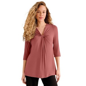 ellos Twisted Knot-Front Tunic - 1 of 4