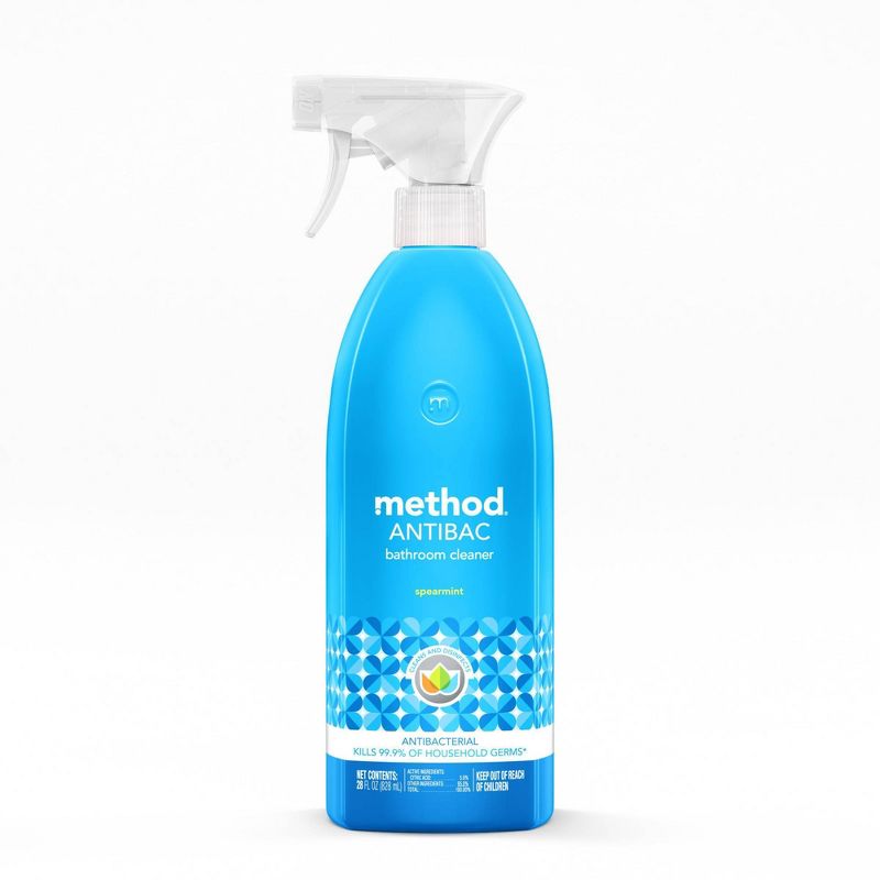 Method Spearmint Antibacterial Bathroom Cleaner Spray Bottle - 28 fl oz, 1 of 10