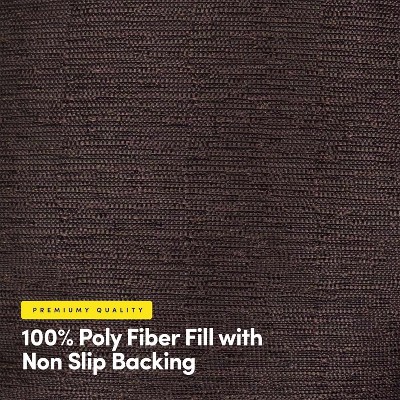 Rocking Chair Cushion 2 Piece Tufted Non Slip Set of Upper and Lower Cushions, Brown
