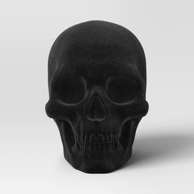 Plastic Flocking Skull Figurine - Hyde and EEK! Boutique™ Black
