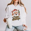 Merry Christmas Santa Wink - Women's Lightweight Garment Dyed Sweatshirt - 2 of 3