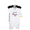Hudson Baby Infant Girl Cotton Bodysuit and Pant Set, Girl Mommy Red Black - 2 of 4