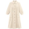 Collections Etc Plush Fleece Button Front Robe with Pockets, Collar - 4 of 4