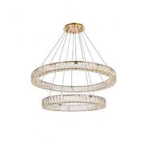 Elegant Lighting Monroe 2 - Light Chandelier in  Gold - 1 of 4