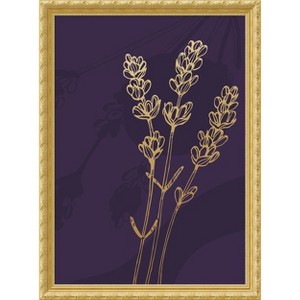 Amanti Art Lavender sketch by Samira Yanushkova Wood Framed Wall Art Print - 1 of 4
