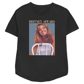 Women's Britney Spears Faded Smile Poster T-Shirt