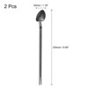 Unique Bargains Stainless Steel Reusable Dual Purpose Fruit Cocktail Mixing Spoon 2 Pcs - 2 of 4