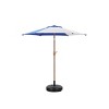 MaseiKar 7.5FT Outdoor Patio Umbrella Market Table Sun Shade – Tilt Crank, 6 Steel Ribs, Contrast Color Canopy, Heavy-Duty for Deck, Backyard, Garden - 2 of 4